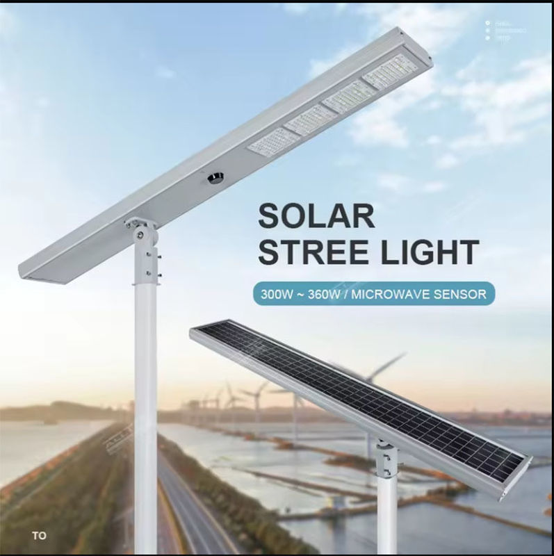 Luzes de rua LED solares de longa duração e à prova d'água para instalação externa simples