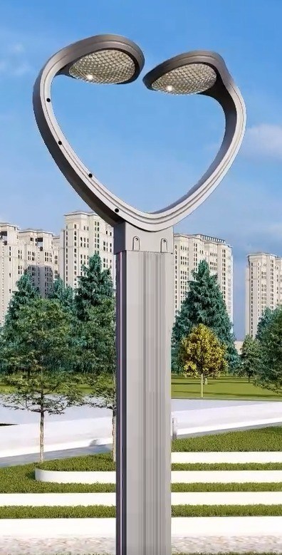 Luz de jardim LED exterior com alerta de luz diurna de 6000K e pólo de alumínio de fundição a óleo