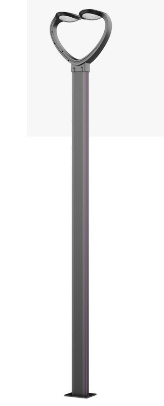 Luz de jardim LED exterior com alerta de luz diurna de 6000K e pólo de alumínio de fundição a óleo