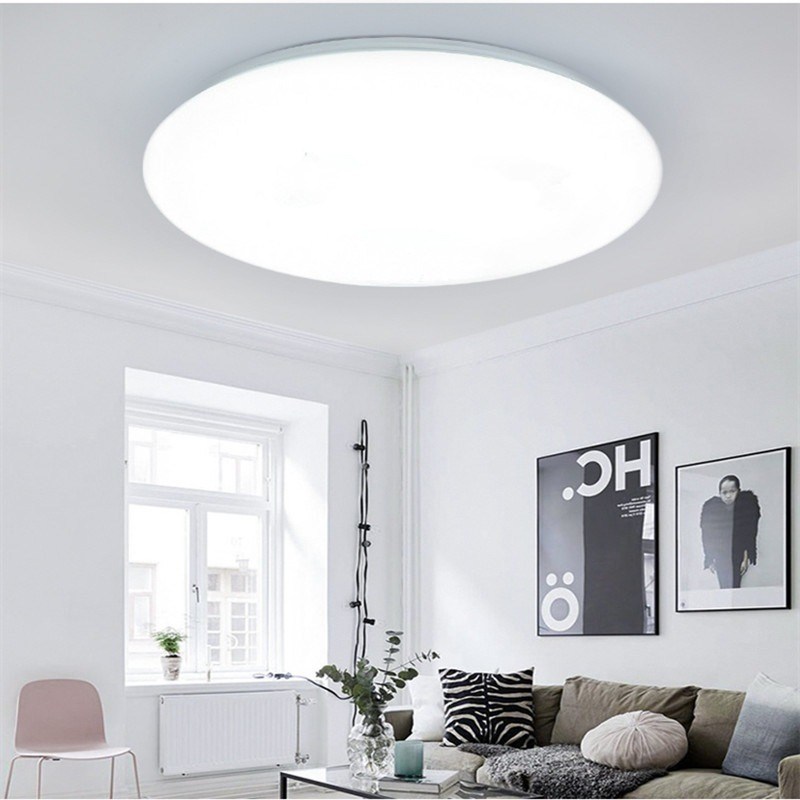 12W 24W 36W LED Ultra Thin Acrylic Ceiling Light com 6000lm Fluxo Luminoso Tri-Proof
